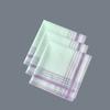 3Pcs Cotton Wedding Party Gift Women Square Color Plaid 29*29cm Hand Towels Sweat-absorbing Checkered Printed Handkerchiefs
