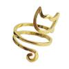 Cat Crochet Loop Rings Metal Yarn Guide Rings Fashionable Jewelry Finger Holder Fashionable Ornament for Craft Lovers