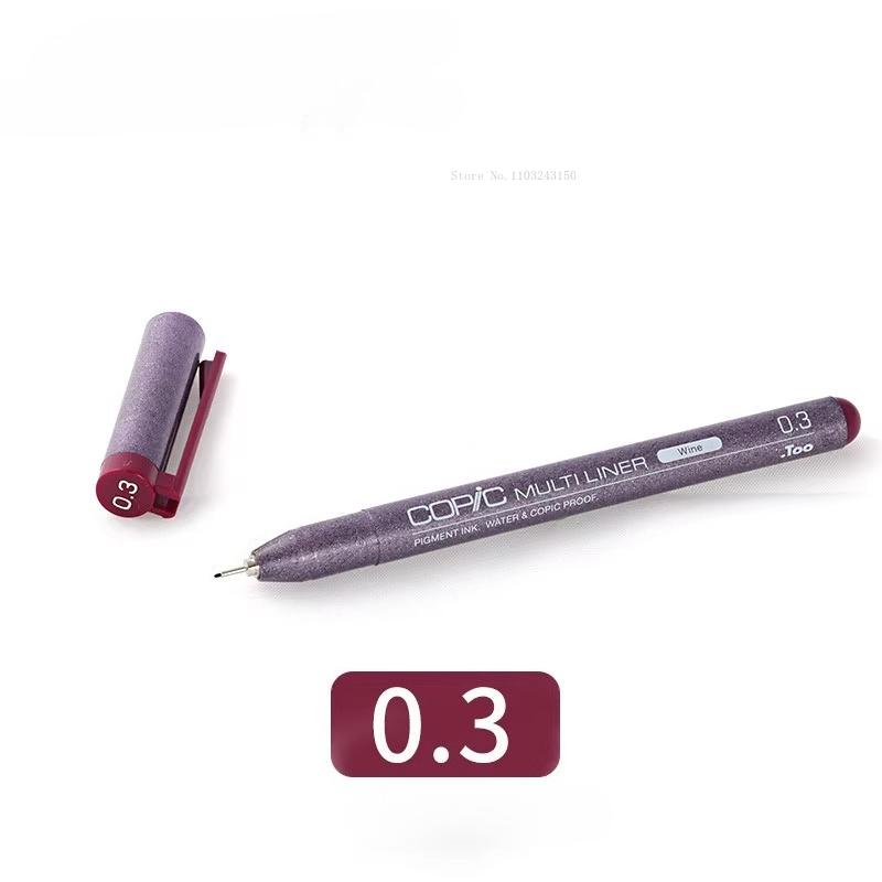 Japanese Colored Hook Line Pen Waterproof Art Supplies Anime Architectural Design Ink Tube Drawing Pen Watercolor Outline Marker