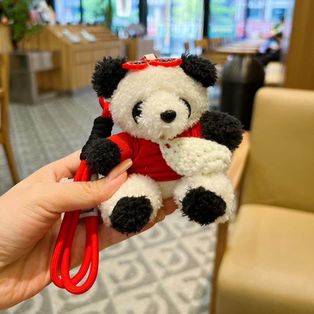 Cute Cartoon Plush Little Bear Pendant Soft Bag Charm Backpack Decorations