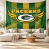 Green Bay Packers Wall Tapestry, Soft Fabric Wall Hanging, Decorative Backdrop For Bedroom Home Wall Art