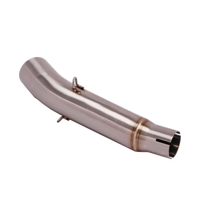 Motorcycle Exhaust Muffler CB250R CBR300 CB300 CB300R CB300F CB 250R 300R 2018-2022 Motorcycle Exhaust Pipe Moto Middle Link Pipe (Silver)