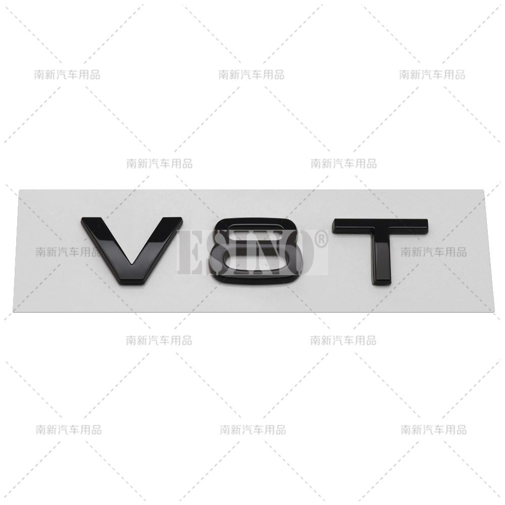 2026 Car Styling V6T V8T 3D ABS Chrome Emblem Car Badge Sticker Decal Auto Accessory for Audi A6 A7 A8 S4 S5 S6 S7 S8 RS4 RS5 RS6 RS7