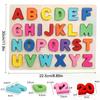 Dětské Alfabetické Aritmetické Číselné Puzzle Dřevěné Montessori Předškolní Učení Vzdělávací Hra Hračka Narozeninové Dárky Pro Děti