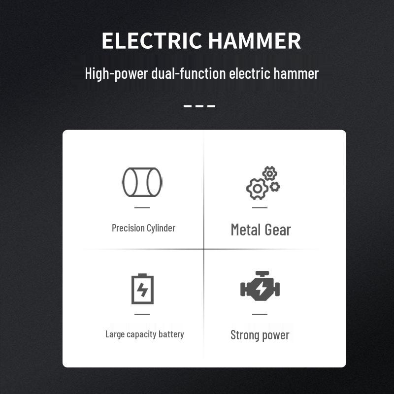 Industrial Grade Electric Hammer Drill: Multi-Functional, High-Power, Household Impact Drill with Safety Clutch for Concrete