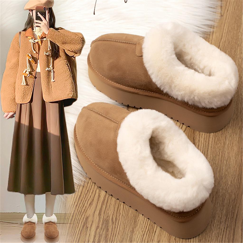 New short boots women's winter snow boots home home warm plush non-slip outer wear bag heel cotton shoes