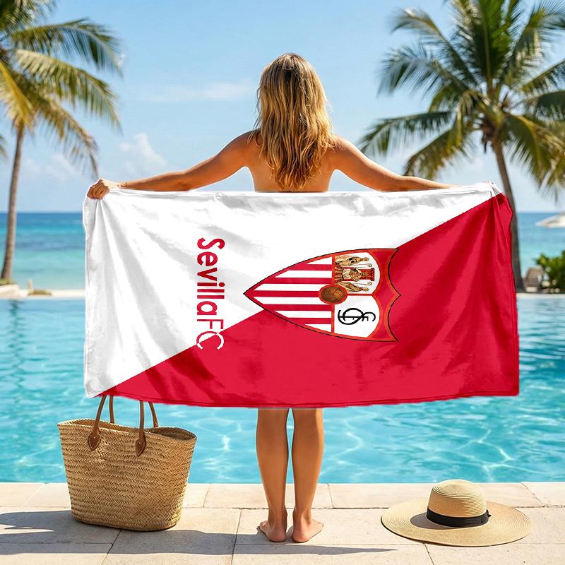Sevilla FC print Quick Dry Beach Towel Microfiber Absorbent Portable Travel Swimming Towel