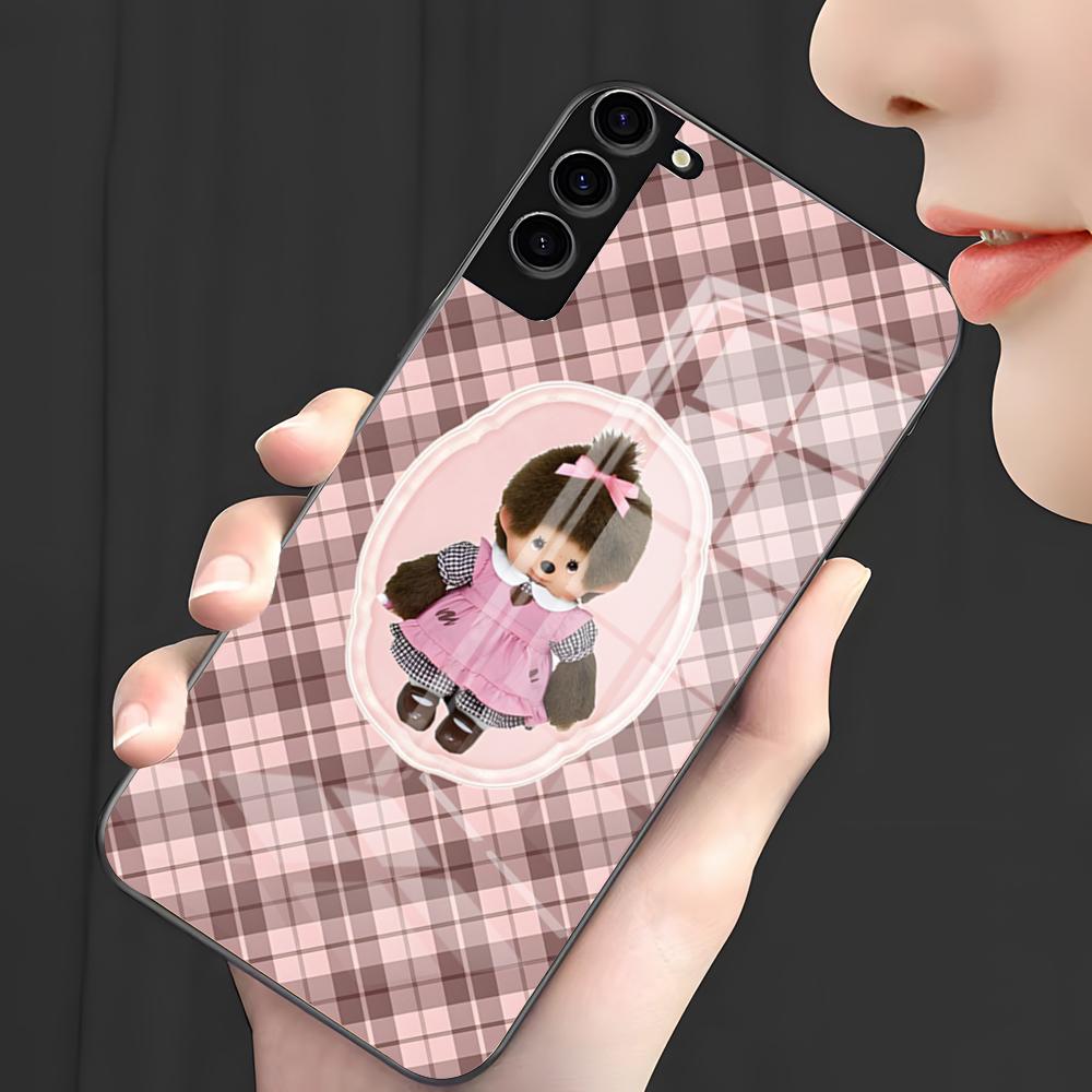 Cute M-Monchhichis Phone Case For Samsung S26 S25 Plus S20 S20 Plus S22 Ultra S23 FE S21 Plus S21 Ultra Glass Cover