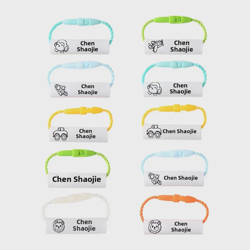Waterproof Cartoon Name Stickers for Kids - Cute Designs for School and Kindergarten Cups.