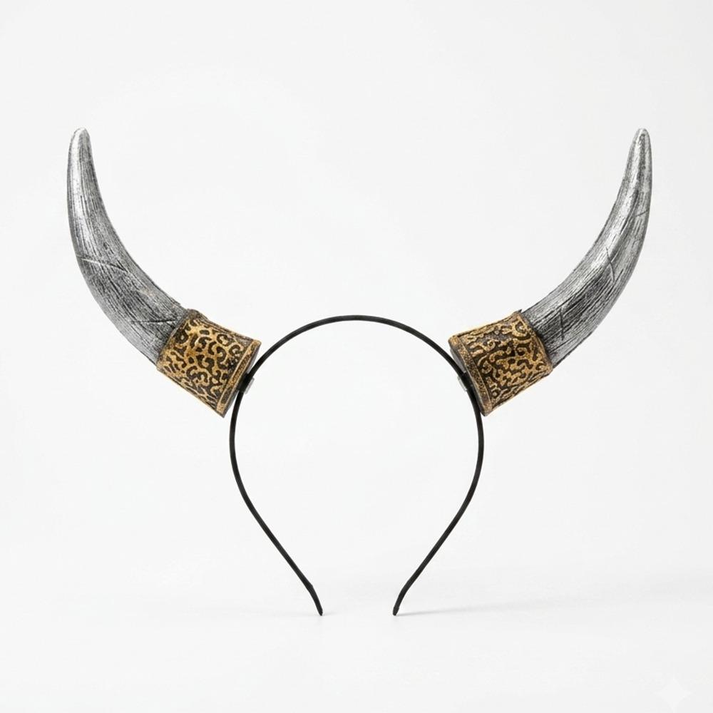 Pu Cosplay Hairband Ox Horn Halloween Hair Hoop Halloween Horns Headband  Masquerade Party