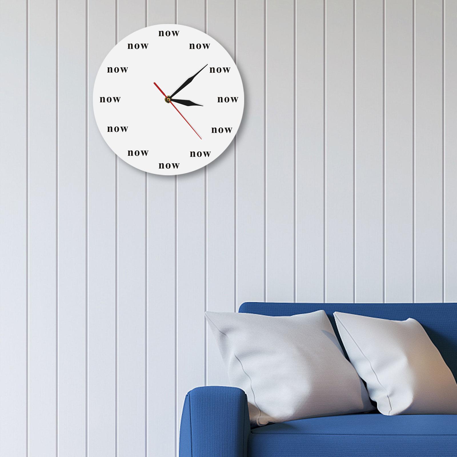 

Wall Clock, Silent, Elegant, Modern, Decorative, Motivational, for Dining Room, белый