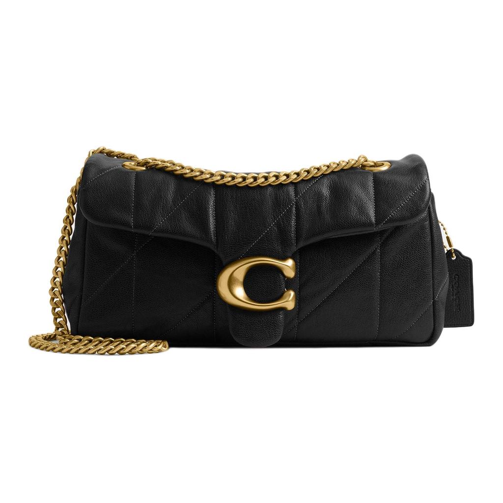 Coach Tabby 26 Quilted Classic Logo Hardware Lambskin Leather Shoulder Bag Medium Women shoulder bag Black CCW83-B4BK