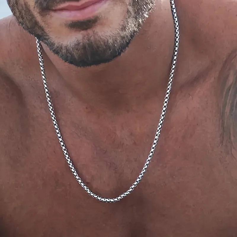 Stainless Steel Necklace, Street Fashionable Hip Hop Zircon Accessories for Men