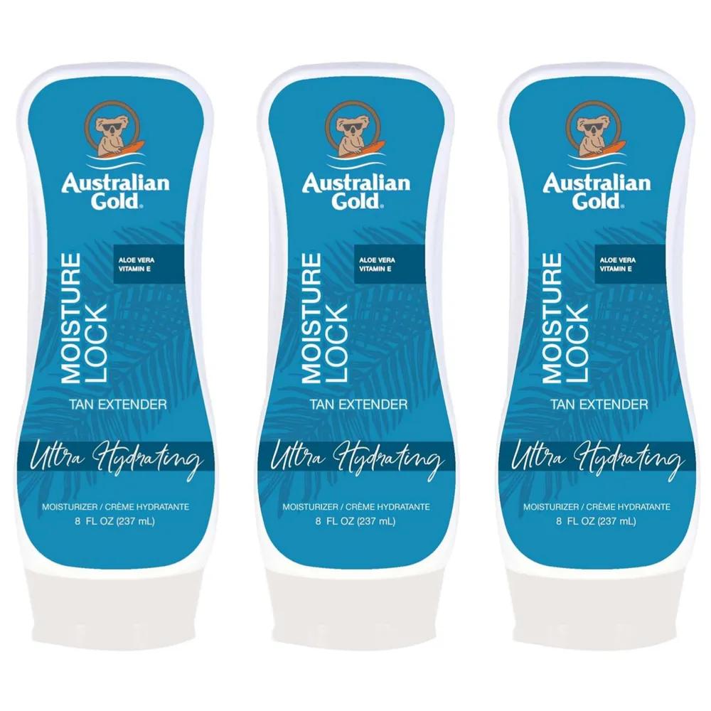 Australian Gold Moisture Lock Tan Extender Lotion 237ml 3 Pieces