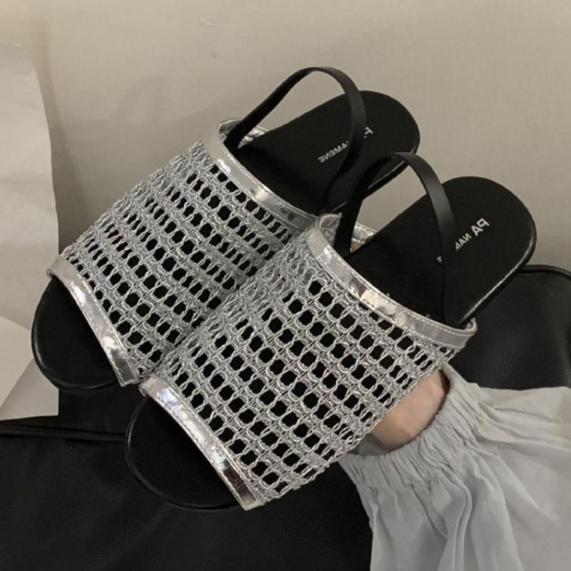 Fashion Fashion Hollow Woven Flat Sandals Women Sexy Open Toe Brand Designer Shoes Comfortable Non-Slip Beach Sandals Sandalias De Mujer