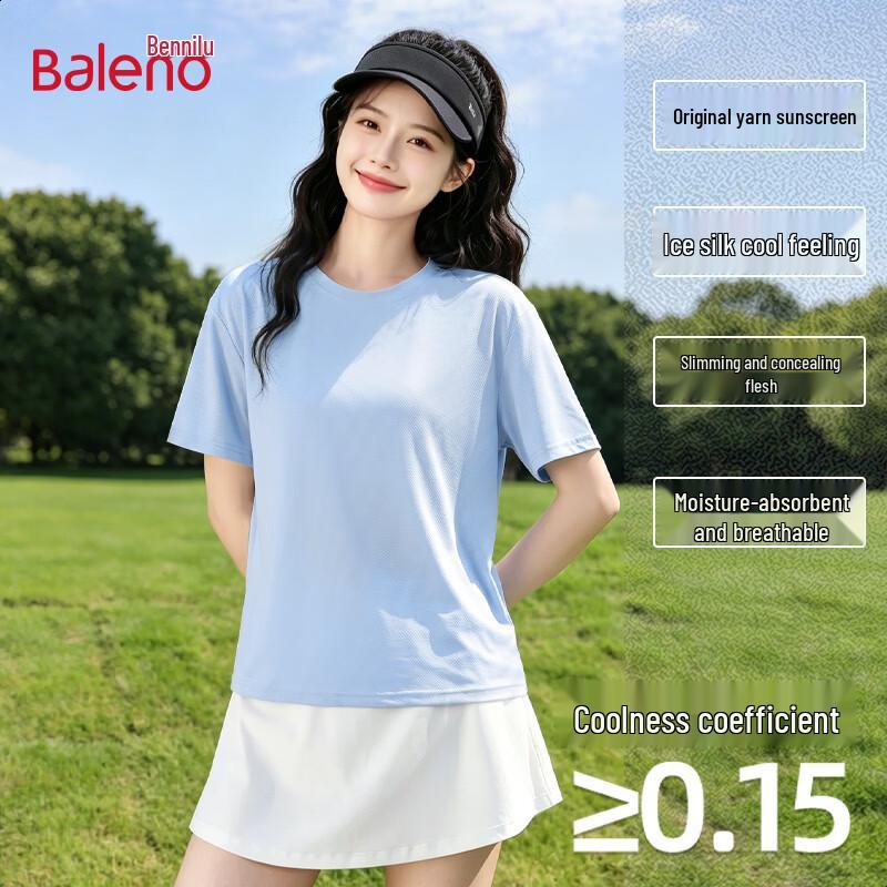 Baleno Women s Ice Silk Quick Dry Loose Fit Short Sleeve T-Shirt S