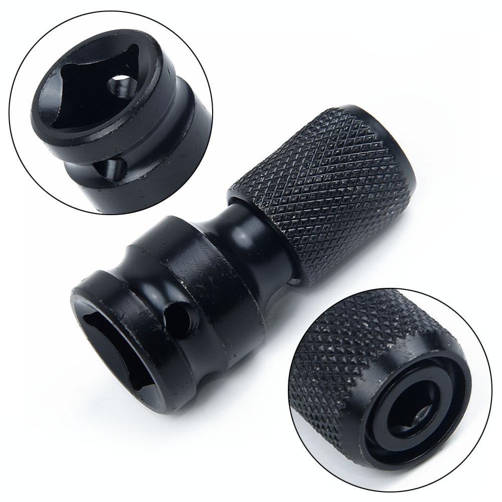 Hot 1pcs Drill Chuck Adapter Verbinder Replacement Drill Chuck Converter Accessory Konvertieren 1/2’’ Drive To 1/4’’ Hex Schwarz