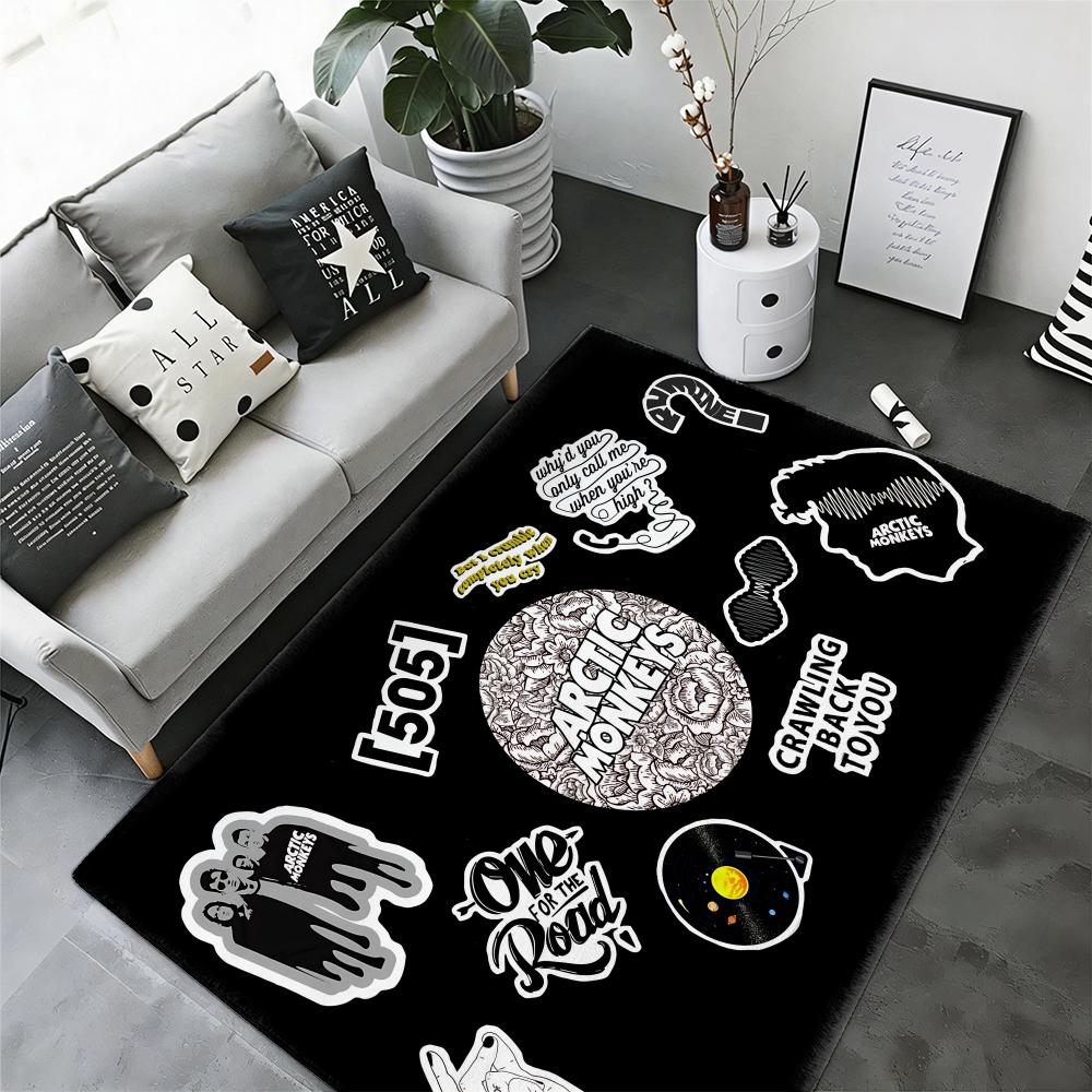 Famous Indie Rock Band A-Arctic Monkeyss Floor Mat Soft Thickened Flannel Door Mat Non-Slip Living Room Rug Home Decor