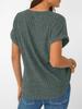 2026 Summer European & American Plus Size Women's V-neck Casual Brushed Solid Color T-shirt