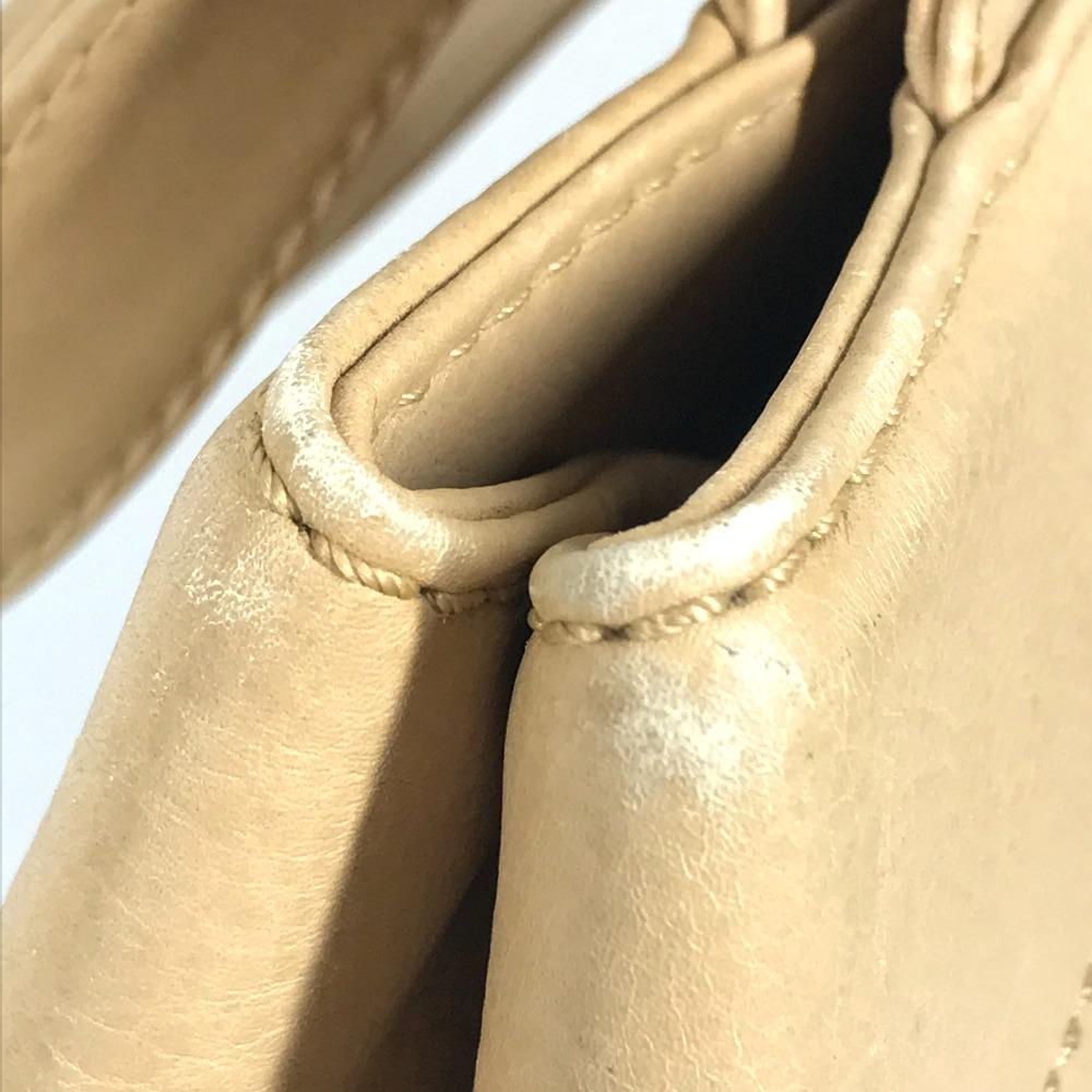 CHANEL Turnlock CC CC Mark Bag Tote Bag Hand Bag Leather Beige