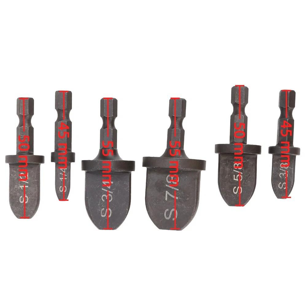 6 PCS Soft Copper Tubing HVAC Swaging Tool Swage Expander Drill Bit  Air Conditioner Installation