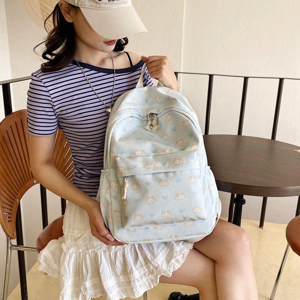 Large Capacity Students School Bags Cute Cartoon Shoulder Bag College Student Backpack  Children