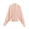 European and American Style, New Women's Clothing, Foreign Style, Fashionable, Versatile, Button-decorated Waist Shirt