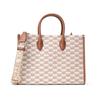 Michael Kors MK Mirella Classic Monogram Tote Commuter Fashion Women Tote Bag Beige Brown 35S2G7ZT6J-299