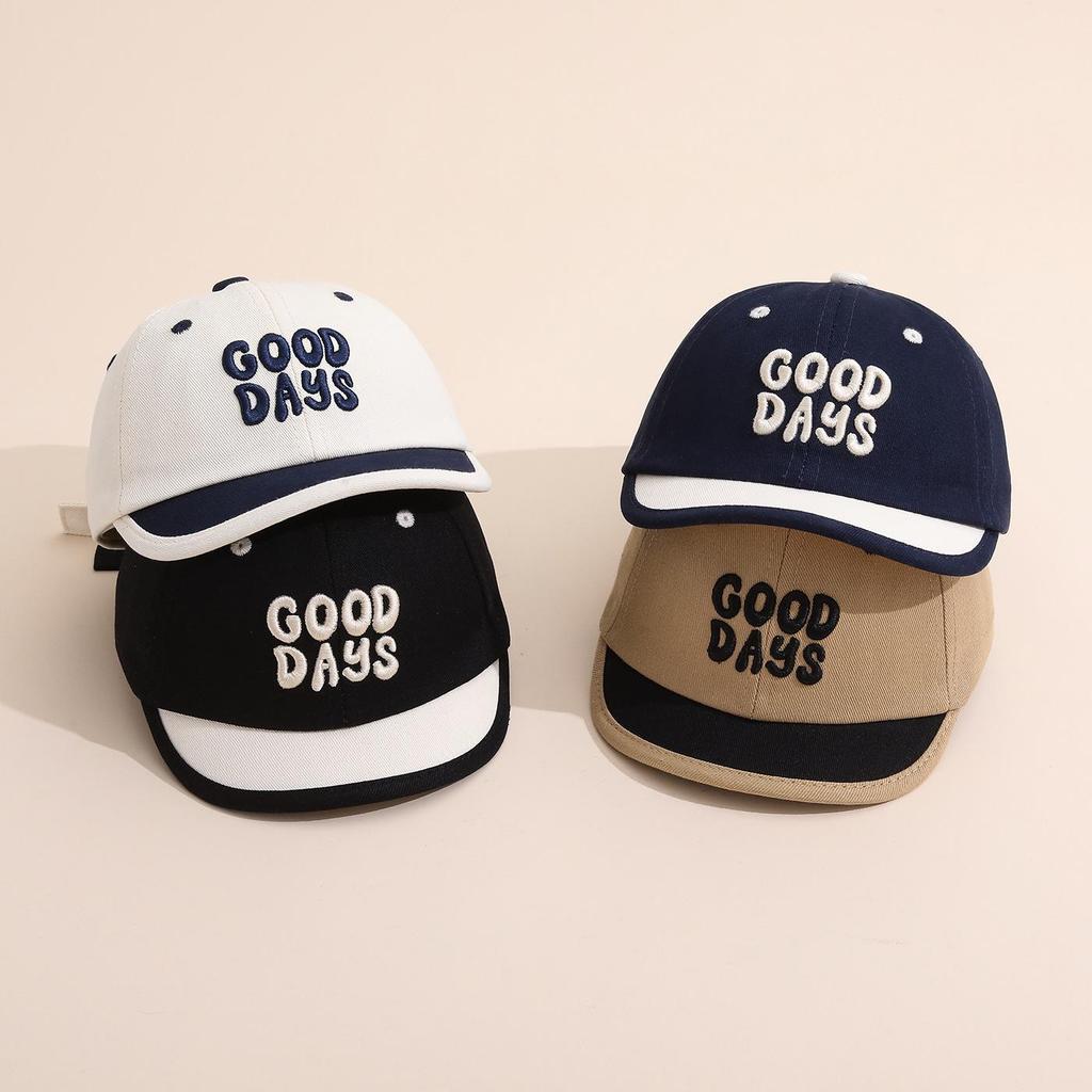 Children's Embroidered Baseball Cap for Spring/Summer - Sun Protection Duckbill Hat for Boys and Girls.