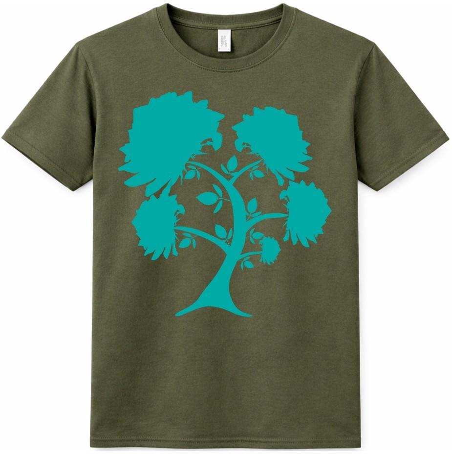 Floral Tree T Shirt Botanical Nature Tree Silhouette Graphic Tee