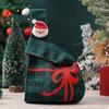 Festival Santa Druckstoff Geschenksäcke Stilvolle Waschbare Weihnachtsstrumpf Füllung Für Büro Zuhause Schule Veranstaltung Und Familienfeiern