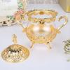 Golden Glass Storage Jar with Lid Restaurant Desktop Sugar Cube Jar Spice Storage Box Seasoning Container Kitchen Storage Tools