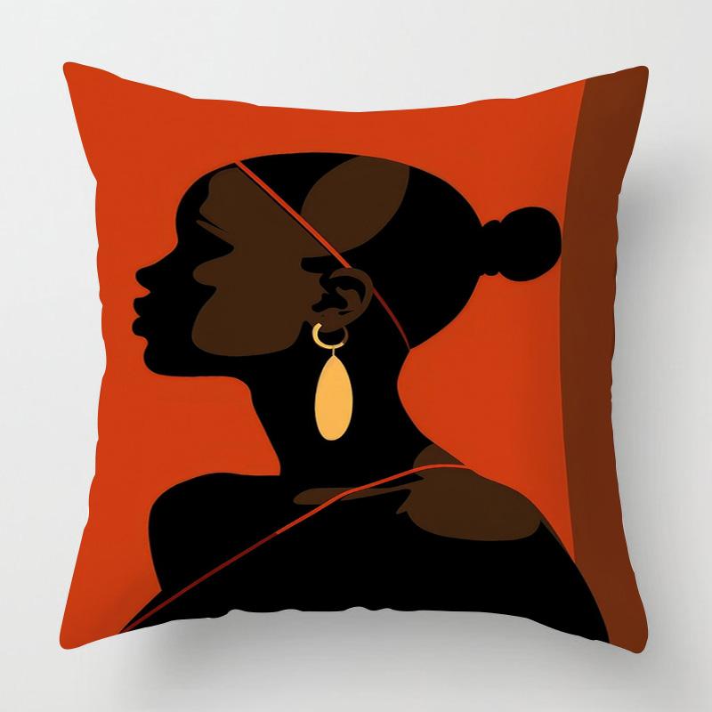 Vintage Figure Illustration Pillow Cover 45x 45cm  Bedroom Sofa Decorative Cushion Cover Four Seasons Universal Variety Optional