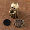 K1AE Ghosty Incenses Burners,Incenses Holder Metal Censers Ashes Catcher Ghosty Statue Table Ornament for Home Decorations