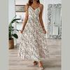 Women Summer Bandage Backless Holiday Beach Irregular Striped Printed One Piece Dress