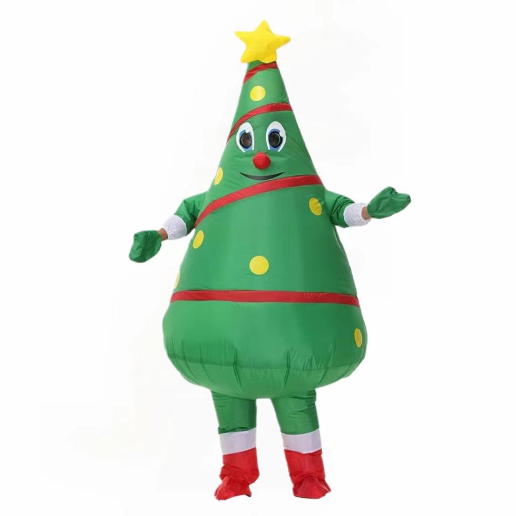 Cross-Border Christmas Inflatable Santa, Tree, and Snowman Costume for Stage Performances