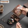 Antique Wood-fired Porcelain Coarse Tea Box Organizer Moisture-proof Creative Storage Tank Containers Tea Caddy Chinese Tea Set