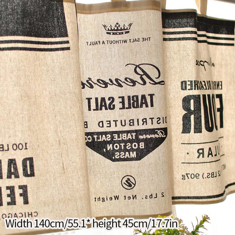 Bavlněný lněný krátký závěs, rustikální zatemňovací poloviční závěs do kuchyňské linky, háčkovaná krajková záclona, ​​úprava oken v ložnici