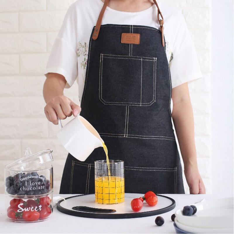 

Leather Patch Apron (Black) Beauty Kitchen Apron W861A01