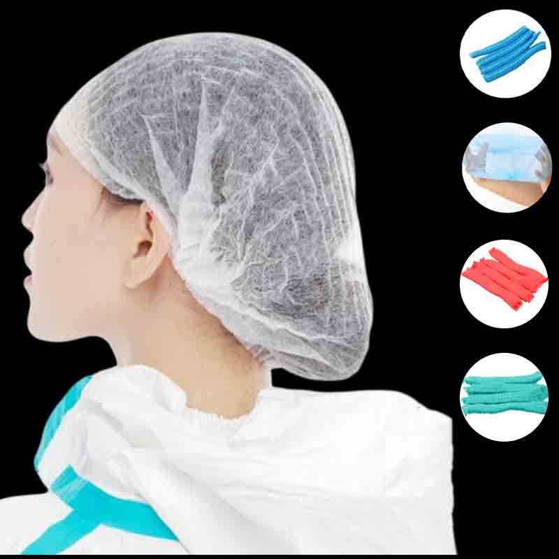 100pcs/Pack Disposable Bathing Cap Hair Head Covers Net Bouffant Dustproof Anti Dust Caps Breathable Shower Bathing Hats Kitchen