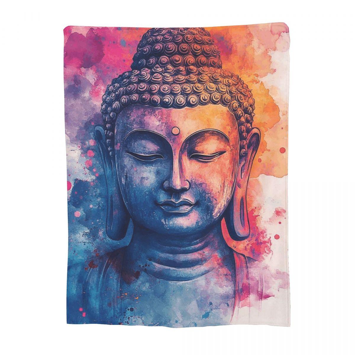 

Buddha Yoga Blanket Flannel Sofa Throw Blanket Breathable Throw Blankets for Home Bedroom Travel Throws Bedspread Quilt 80x120cm