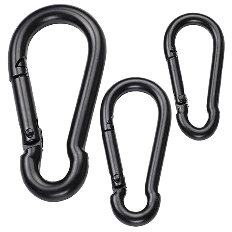Metal Keychain Clip Hooks D Carabiner Hooks Connector For Jewelry Making Key Ring DIY Findings Wholesale