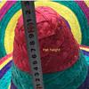 Mexican Sombrero Hat Colorful Felt Fiesta Large Sombrero Hat with Ball Fringe for Fiesta Mexican Theme Party Outfit Accessories