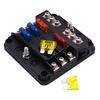 6-Way Blade Fuse Box Block Holder Power Distribution For 12V 24V Car Boat Marine