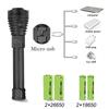 High-power Super Bright LED Flashlight Aluminum Alloy Telescopic Zoom USB Rechargeable Camping Hiking Lantern Emergency Lamp
