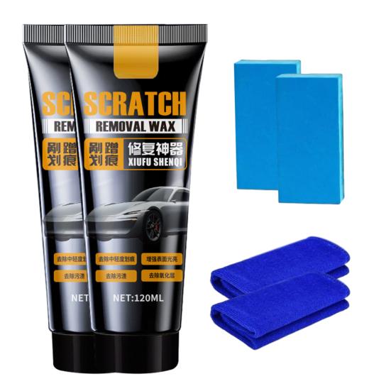 Crème de réparation de rayures de voiture 120 ml Cire de réparation de rayures automobiles Kit de réparation de rayures profondes pour voitures Supprime-rayures de peinture de voiture