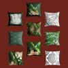 New Green Plant Tiger Pillowcase American Geometric Peach Leather Velvet Printed Home Pillow Sofa Bedside Cushion Cover