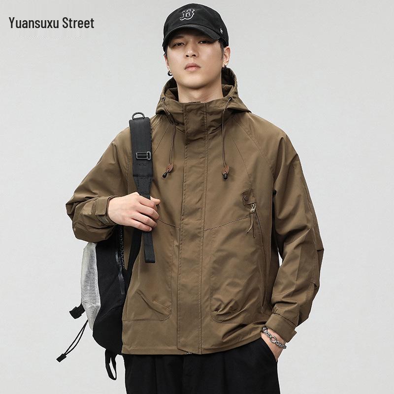 Men's 2025 Military Green Waterproof Windbreaker Jacket - Spring/Autumn Style