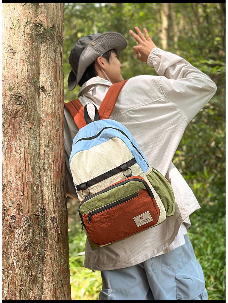 New Mountain Series Color Block Lightweight Sports Backpack - Breathable, Foldable & Ideal for Travel and Mountaineering