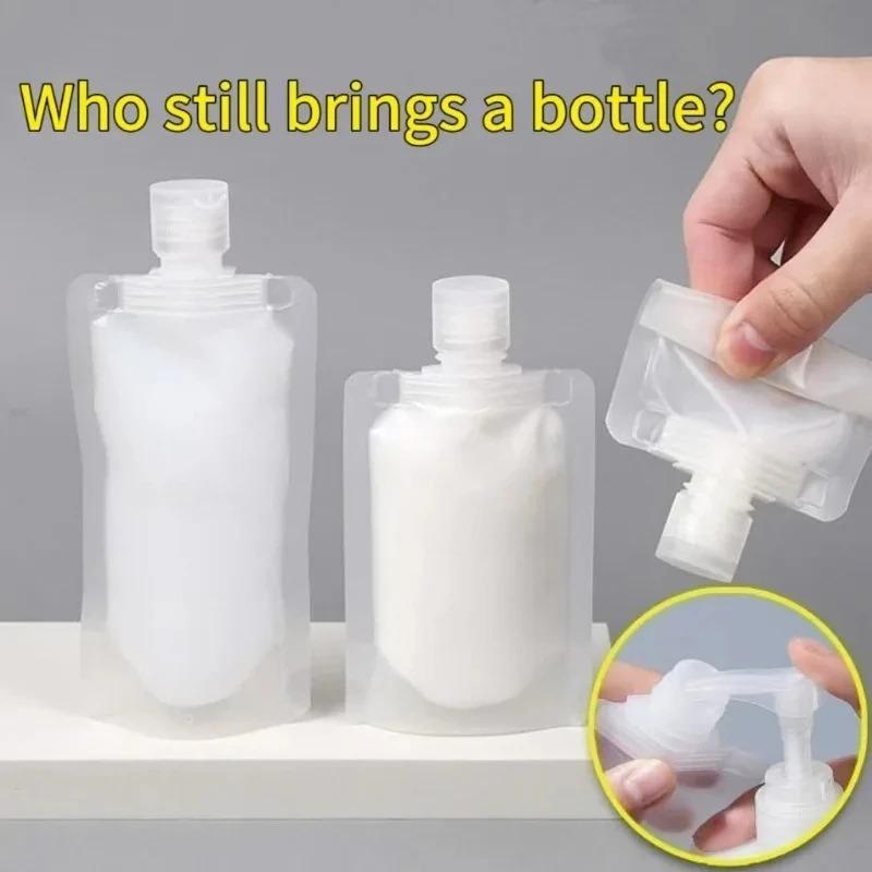 Bolsas Vazias de Apertar para Viagem, Bolsa Dispensadora de Loção, Recarregável para Shampoo, Artigos de Higiene Pessoal, Condicionador, Bolsa de Armazenamento de Líquido Cosmético